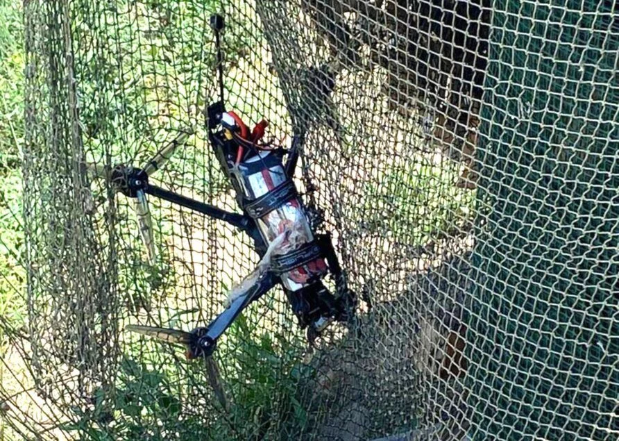 Complete anti-drone mesh system for vehicle protection
