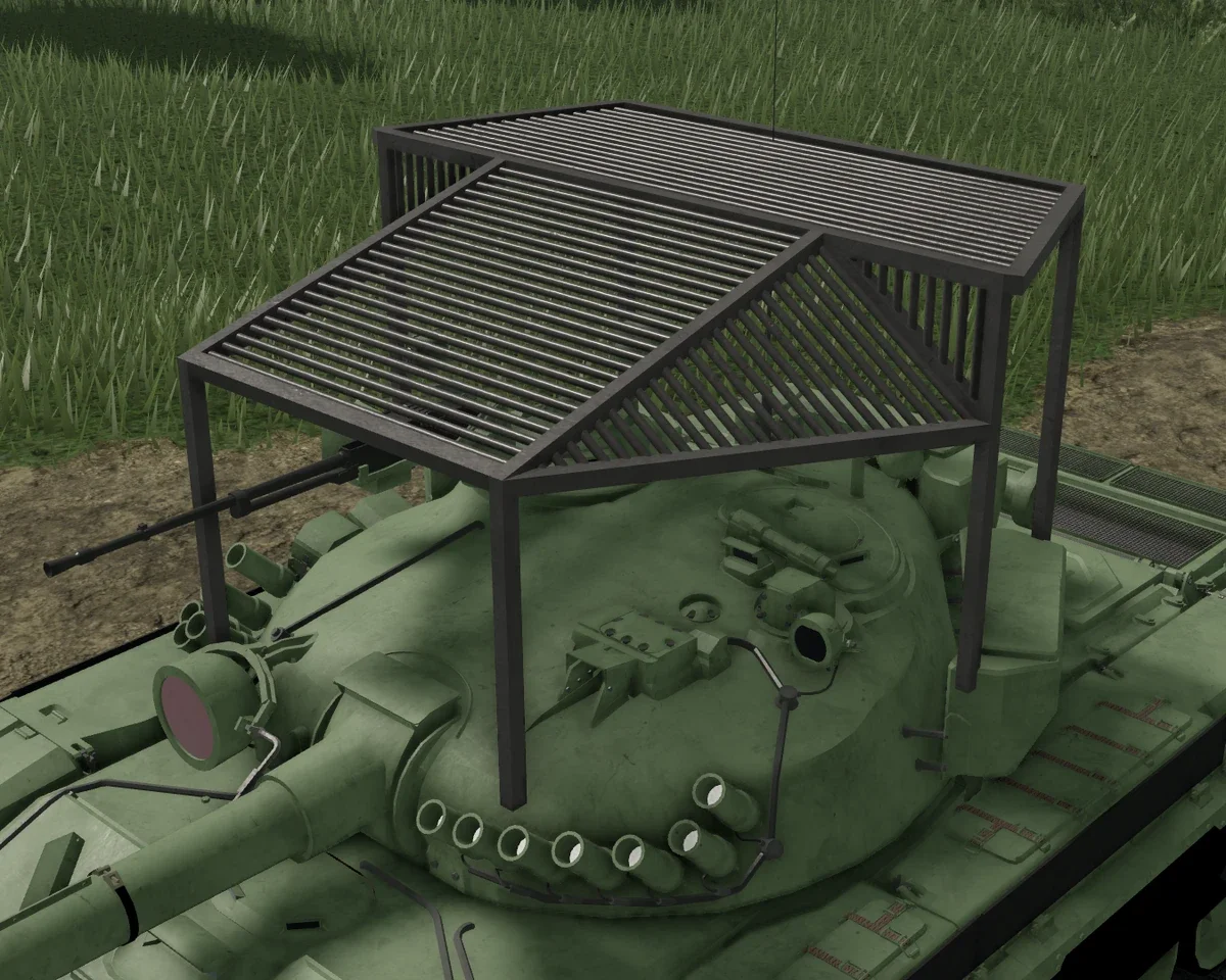 Leopard 2 cope cage detail view